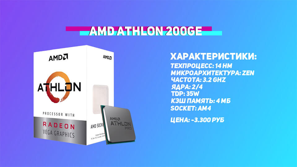 Amd athlon 200ge характеристики