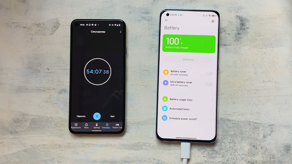 Скорость зарядки Xiaomi Mi 11