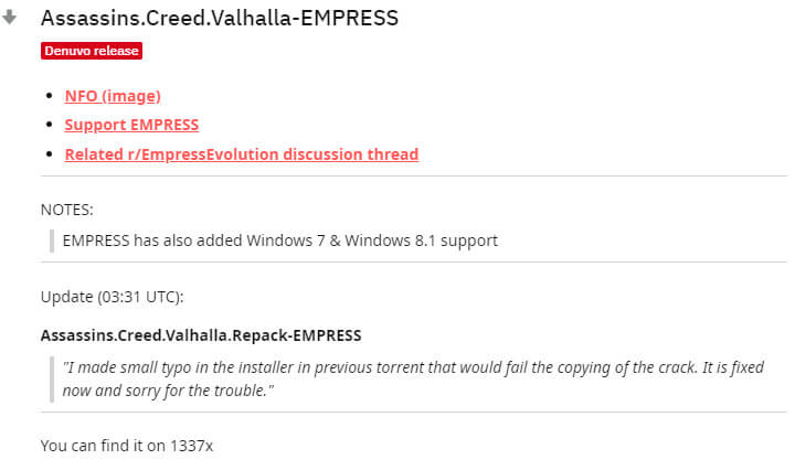 EMPRESS взломала Assassin's Creed: Valhalla и Forza Horizon 4