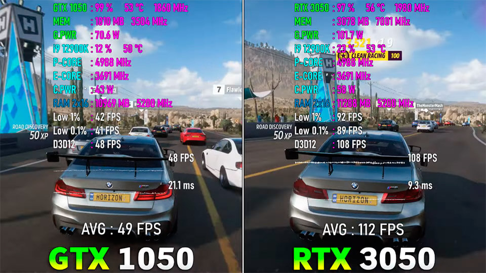 GTX 1050 protiv RTX 3050 6 let raznicy