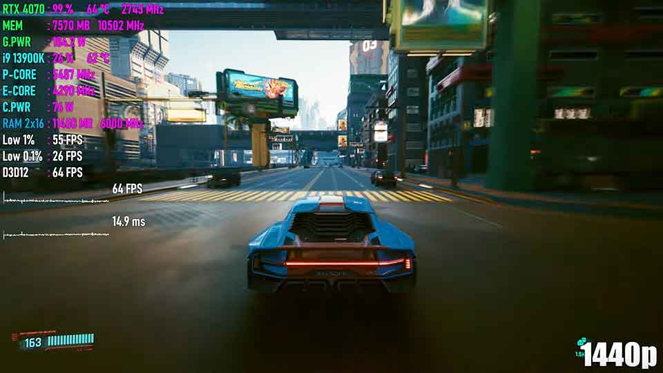 GeForce RTX 4070 12GB proverka v 10 igrah 1080p i 1440p